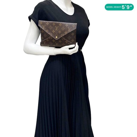 Louis Vuitton  Kirigami Pochette Large Monogram Canvas Clutch Brown - Picture 2 of 11